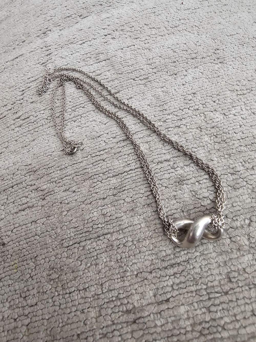 auth tiffany & co 925 silver infinity necklace